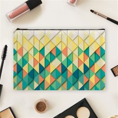 Background Geometric Triangle Cosmetic Bag (large)  by Nexatart