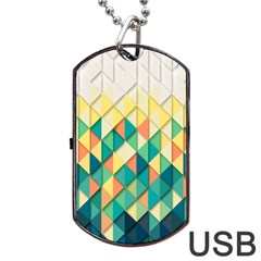 Background Geometric Triangle Dog Tag Usb Flash (one Side) by Nexatart