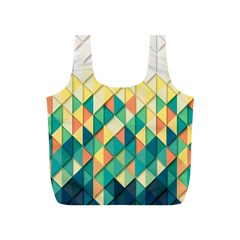 Background Geometric Triangle Full Print Recycle Bags (s)  by Nexatart