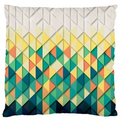 Background Geometric Triangle Large Flano Cushion Case (two Sides) by Nexatart