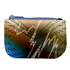 Pop Art Edit Artistic Wallpaper Large Coin Purse by Nexatart