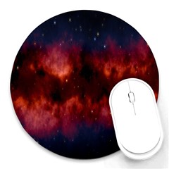 Astronomy Space Galaxy Fog Round Mousepads by Nexatart