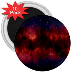 Astronomy Space Galaxy Fog 3  Magnets (10 Pack)  by Nexatart