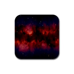 Astronomy Space Galaxy Fog Rubber Square Coaster (4 Pack)  by Nexatart