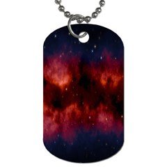 Astronomy Space Galaxy Fog Dog Tag (two Sides) by Nexatart