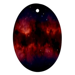 Astronomy Space Galaxy Fog Oval Ornament (two Sides) by Nexatart