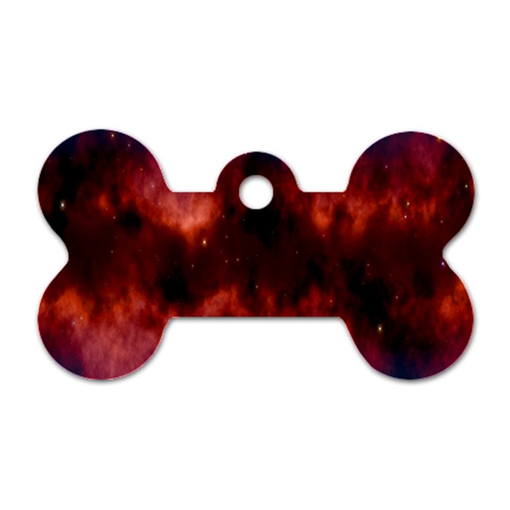 Astronomy Space Galaxy Fog Dog Tag Bone (Two Sides)