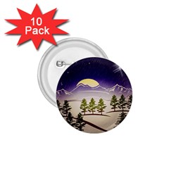 Background Christmas Snow Figure 1.75  Buttons (10 pack)