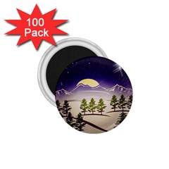 Background Christmas Snow Figure 1.75  Magnets (100 pack) 