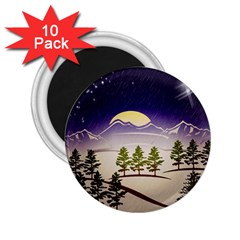 Background Christmas Snow Figure 2.25  Magnets (10 pack) 