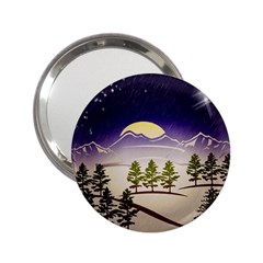 Background Christmas Snow Figure 2 25  Handbag Mirrors by Nexatart