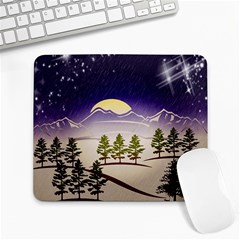 Background Christmas Snow Figure Large Mousepads