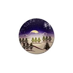 Background Christmas Snow Figure Golf Ball Marker