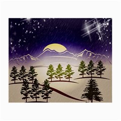 Background Christmas Snow Figure Small Glasses Cloth by Nexatart