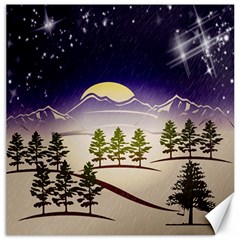 Background Christmas Snow Figure Canvas 20  x 20  