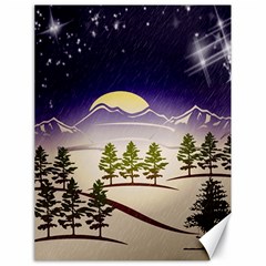 Background Christmas Snow Figure Canvas 18  x 24  