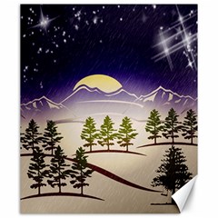 Background Christmas Snow Figure Canvas 20  x 24  