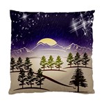 Background Christmas Snow Figure Standard Cushion Case (Two Sides) Front