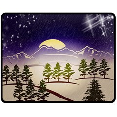 Background Christmas Snow Figure Fleece Blanket (Medium) 