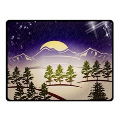 Background Christmas Snow Figure Fleece Blanket (Small)