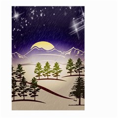 Background Christmas Snow Figure Large Garden Flag (Two Sides)