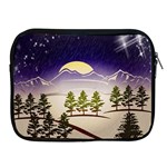 Background Christmas Snow Figure Apple iPad 2/3/4 Zipper Cases Front