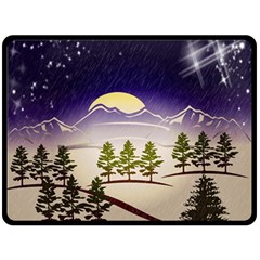 Background Christmas Snow Figure Double Sided Fleece Blanket (large)  by Nexatart