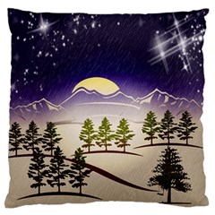 Background Christmas Snow Figure Standard Flano Cushion Case (Two Sides)