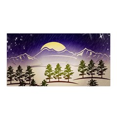 Background Christmas Snow Figure Satin Wrap