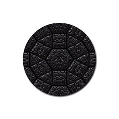 Emboss Luxury Artwork Depth Rubber Round Coaster (4 pack) 