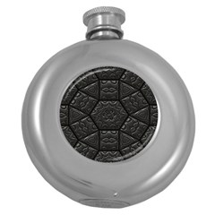 Emboss Luxury Artwork Depth Round Hip Flask (5 oz)