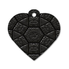 Emboss Luxury Artwork Depth Dog Tag Heart (Two Sides)