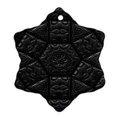 Emboss Luxury Artwork Depth Snowflake Ornament (Two Sides)