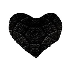 Emboss Luxury Artwork Depth Standard 16  Premium Heart Shape Cushions