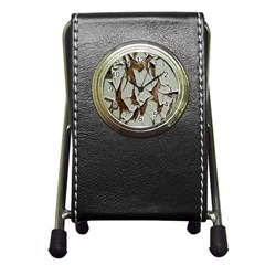 Dry Nature Pattern Background Pen Holder Desk Clocks by Nexatart