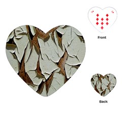 Dry Nature Pattern Background Playing Cards (heart)  by Nexatart