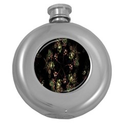 Fractal Art Digital Art Round Hip Flask (5 oz)