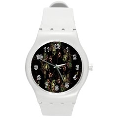 Fractal Art Digital Art Round Plastic Sport Watch (M)