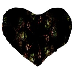 Fractal Art Digital Art Large 19  Premium Heart Shape Cushions