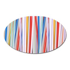 Background Decorate Colors Oval Magnet by Nexatart