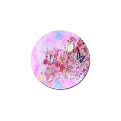 Nice Nature Flowers Plant Ornament Golf Ball Marker by Nexatart