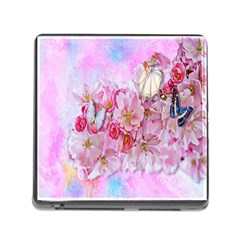 Nice Nature Flowers Plant Ornament Memory Card Reader (square) by Nexatart