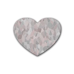 Pattern Mosaic Form Geometric Rubber Coaster (heart)  by Nexatart