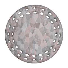 Pattern Mosaic Form Geometric Round Filigree Ornament (two Sides)