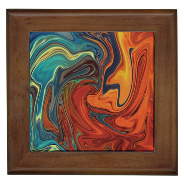 Creativity Abstract Art Framed Tiles