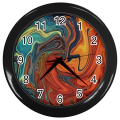 Creativity Abstract Art Wall Clocks (black) by Nexatart