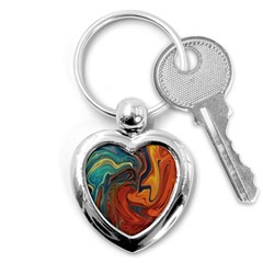 Creativity Abstract Art Key Chains (heart)  by Nexatart