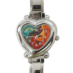 Creativity Abstract Art Heart Italian Charm Watch by Nexatart