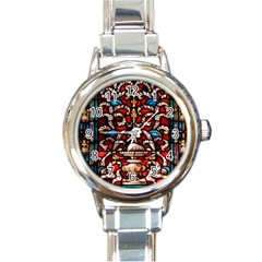 Decoration Art Pattern Ornate Round Italian Charm Watch by Nexatart