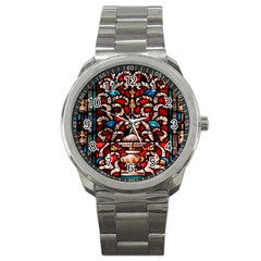 Decoration Art Pattern Ornate Sport Metal Watch by Nexatart